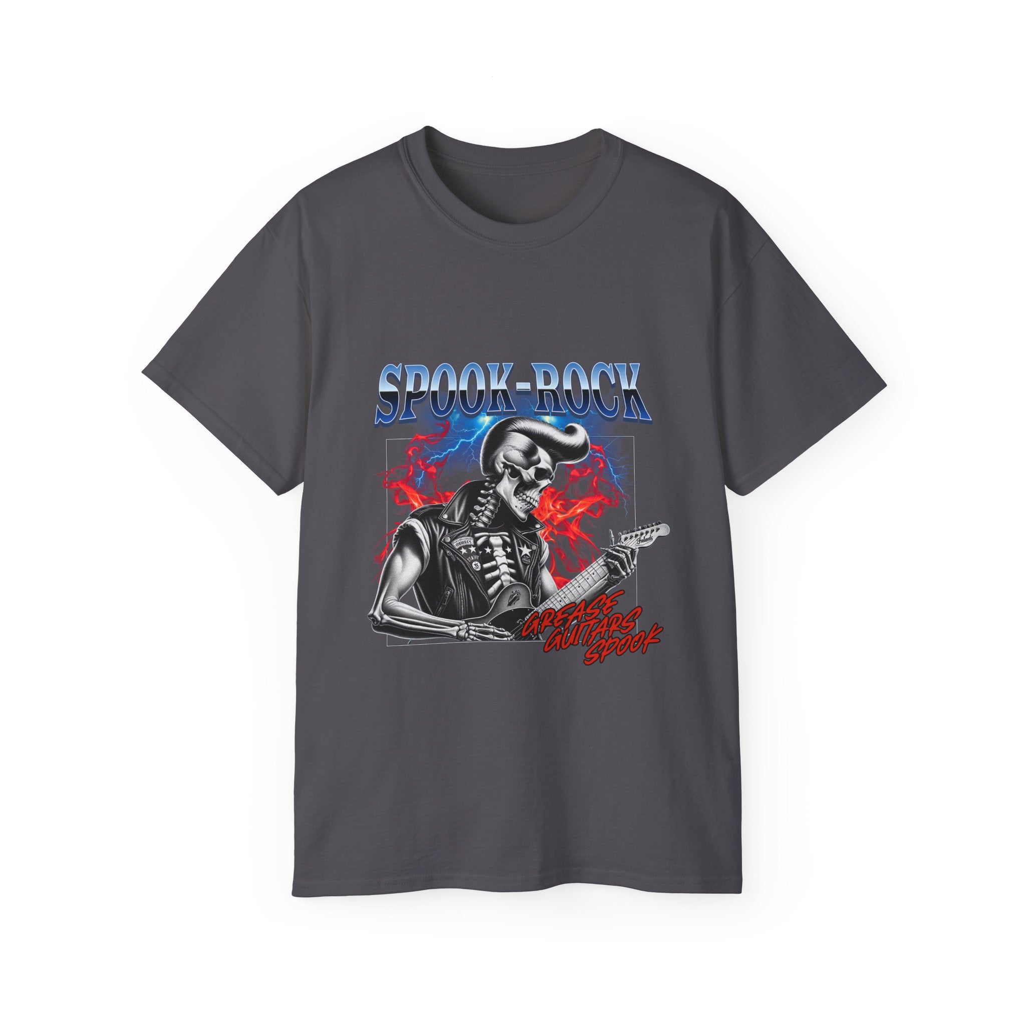 Spook-Rock - Unisex Cotton Tee (Front) - Damned Threads
